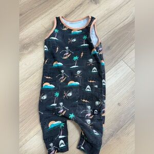 Rags to Raches Tropical Skeleton Kids Bodysuit